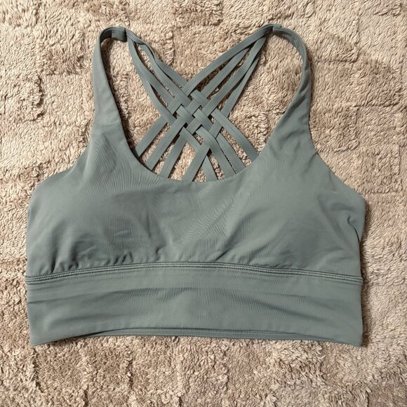 Like New Lululemon Free To Be Moved Bra Grey Sage A/B Cup Activewear 10 - Picture 2 of 8